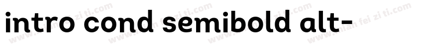 intro cond semibold alt字体转换